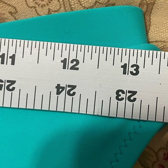 New Blooming Jelly Turquoise High Waist High Cut Leg Cheeky Bottoms Size Large - Picture 7 of 7